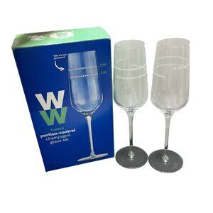 Weight Watchers Portion Control Champagne Glass 2-Piece Set New Open box